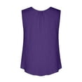 thumbnail image 6 of OAVQHLG3B Tank Top for Women T shirts for women Summer Casual Loose Casual Sleeveless Crewneck Solid Casual Blouse T-shirt Tunic Tops, 6 of 9