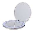 thumbnail image 1 of Yeacher Cosmetic Mini Portable Pocket LED Makeup Mirror with Light Rechargeable Hand Compact 1X/3X Magnifying Makeup Folding Beauty Mirror, 1 of 7