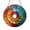 Acrylic 3.5 Inch, variant on Colorful Abstract Window Hanging – Decorative Ceramic Art