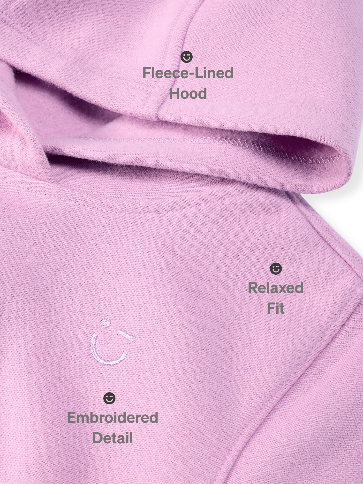 Color Mix by Garanimals Kids Fleece Hoodie, Sizes 6–16