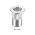 thumbnail image 3 of Unique Bargains Écrous de Rivets M4 en Alliage d'Aluminium Tête Plate Filetée Écrou Argent 50 Pcs, 3 of 5