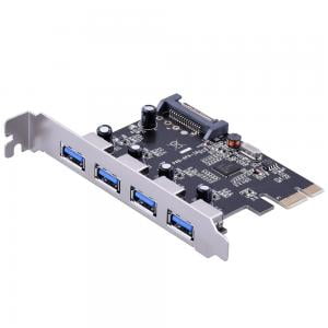 EDAL 2-Port 4-Port 7-Port Superspeed USB 3.0 PCI-E Express Expansion Card with 5V 4-Pin Power