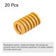 thumbnail image 3 of Troquel Resorte, 12mm OD 20mm Largo 20 Piezas Espiral Estampado Ligera Carga Compresión Troquel Resortes para Impresora 3D Eléctrica Pieza, Amarillo, 3 of 5