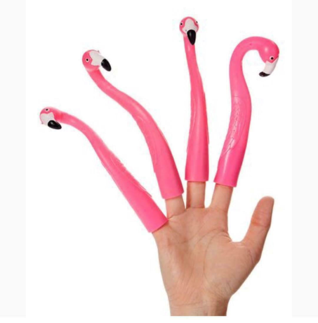 flamingo hand puppet