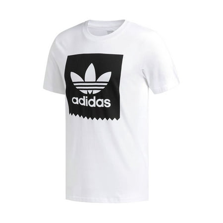 Adidas Men's Short Sleeve Blackbird Trefoil Graphic Logo Active T-Shirt White S