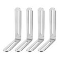 thumbnail image 1 of Unique Bargains Code d'Angle Réglable 4 Pack 100x120mm - Acier Inoxydable 90 Degrés L-forme Corset d'Angle, pour Fixe (Argent), 1 of 5
