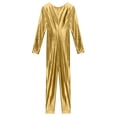 thumbnail image 5 of YONGHS Women's Shiny Holographic Unitard Costume Suits Bodysuits Catsuits Gold XL, 5 of 7