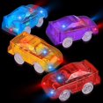 thumbnail image 3 of Juego de 4 coches de pista de repuesto, coches de carreras iluminados con 5 Le Sincero Electrónica, 3 of 5