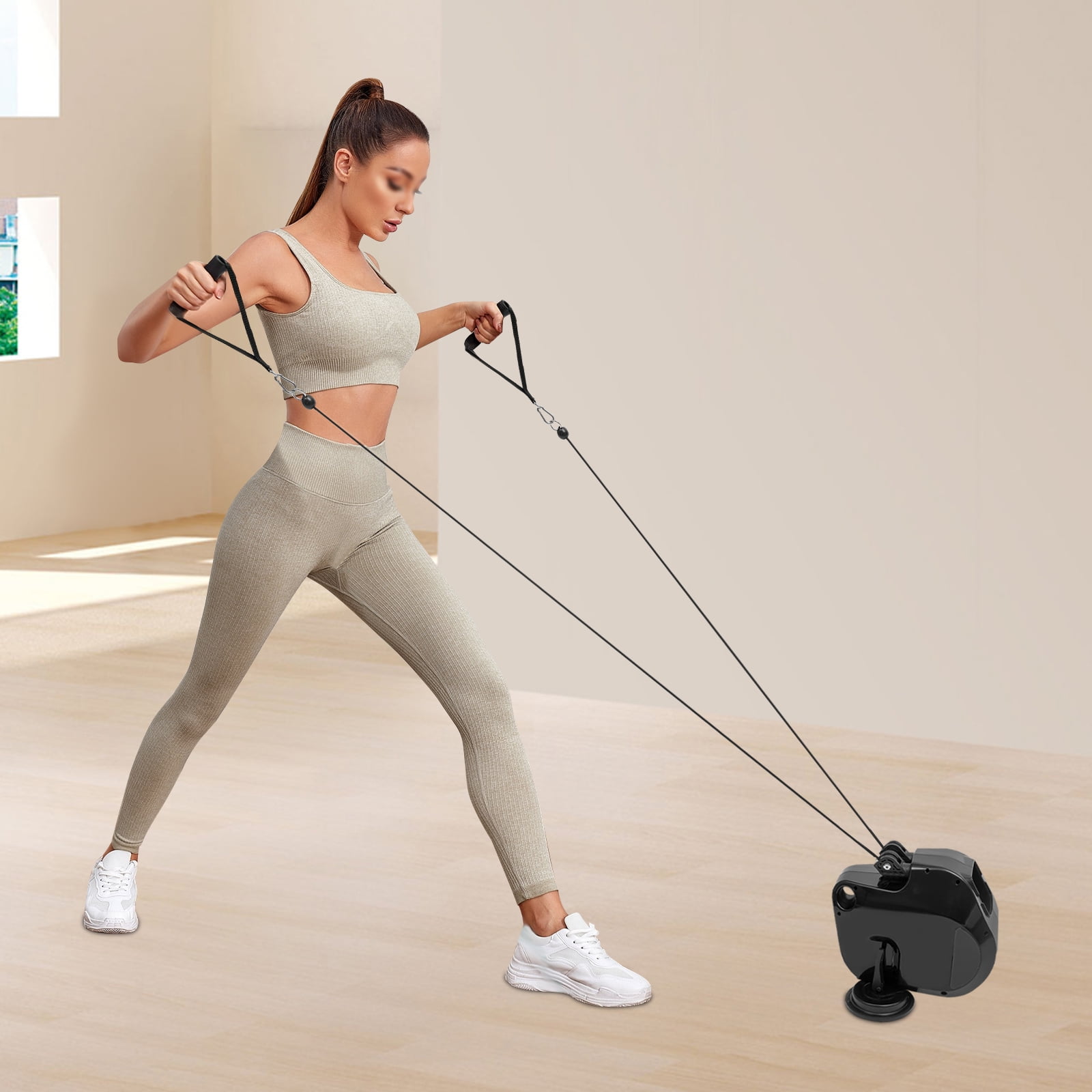 Dwellnix Rope Training Machine Suction Cup Rope Full Body Strength Training Device