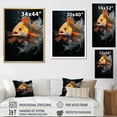 thumbnail image 4 of Designart "Dive An Fishing Dynamic wall art" Animals Floater Framed Wall Art Living Room, 4 of 7