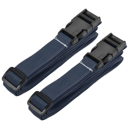 1x118 Inch Utility Strap with Buckle Polyester Belt for Packing (Navy Blue 2 Pack)