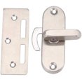 thumbnail image 1 of Pestillo de puerta curvo para cierre seguro Cerradura de puerta corrediza de acero inoxidable con mecanismo de leva giratoria de 90 grados, 1 of 5