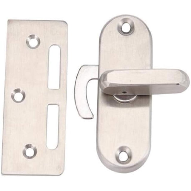 Pestillo de puerta curvo para cierre seguro Cerradura de puerta corrediza de acero inoxidable con mecanismo de leva giratoria de 90 grados