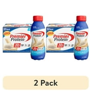 (2 pack) Premier Protein Shake, Vanilla, 30g Protein, 11.5 fl oz, 12 Ct