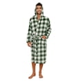 thumbnail image 1 of VULCANODON Mens Robe with Hood, Fleece Bathrobe Plush Robes for Men, 1 of 4