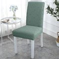 thumbnail image 2 of Sumhomie Stretch Embossed Dining Short Chair Slipcover, Blue, 2 of 3