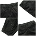 thumbnail image 4 of SBYOJLPB Men's Pants Men's Casual Pure Color Outdoors Pocket Beach Work Trouser Cargo Shorts Pant Black M, 4 of 7