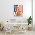 thumbnail image 2 of Stupell Industries Vintage Americana Icon Marilyn over US Flag Graphic Art Gallery-Wrapped Canvas Print Wall Art, 30x40, by Chris Consani, 2 of 5