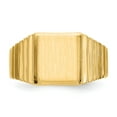 thumbnail image 4 of 14K Yellow Gold Ring Band Signet 10.0x8.5mm Open Back Men's, Size 7, 4 of 5