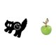 thumbnail image 1 of Reloj de pared con figura de cerámica, estatua de fruta artificial, escultura artesanal de acrílico, ideal para sala de estar, dormitorio, oficina, co, 1 of 8