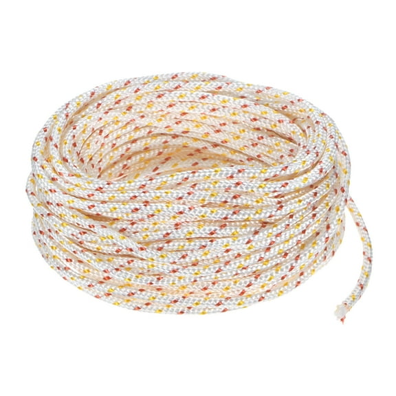 Uxcell Recoil Starter Rope Pull Cord 3mm 10m Nylon Pull Cord for Chainsaw White Red Yellow