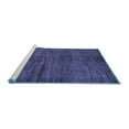 thumbnail image 2 of Ahgly Company Machine Washable Indoor Rectangle Oriental Blue Modern Area Rugs, 7' x 9', 2 of 4