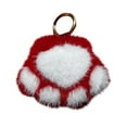 thumbnail image 6 of Cat Paw Squeeze, Cat Keychain, Key Rings for Car Keys, 3X3 In, Lavender Off-White, Faux, Gold Keychain Clip, Daily Accessorizing, Handbag Decoration, 1 Pc, 6 of 7