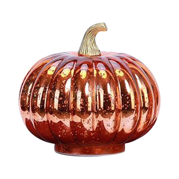 Adornos de Navidad, estatua de calabaza, escultura, suministros para fiestas, calabaza de Halloween, adornos de vidrio soplado, estatuilla de calabaza Estilo B