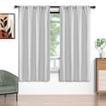 thumbnail image 1 of Cortinas Blackout Blancas 52x72 Pulgadas, Juego de 2 Cortinas con Bolsillo para Barra, Aisladas Térmicamente, Decoración Sólida para el Hogar, Cortinas para Sala de Estar y Recámara, Privacidad Asegu, 1 of 7