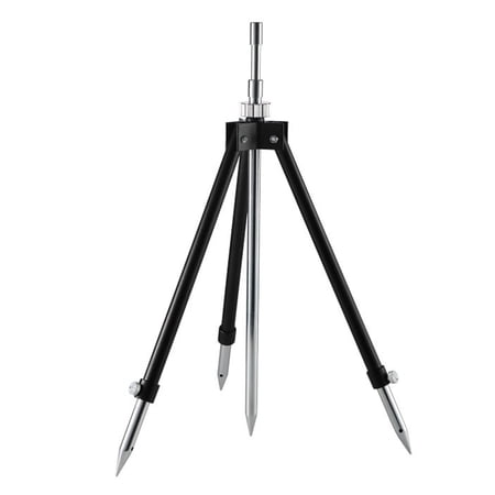 LAZIOEGR Portable Aluminum Alloy Folding Fishing Rod Tripod Adjustable Fishing Pod Stand Rack for Freshwater and Saltwater 20.87 inches / 53 cm Length [cite: 6]