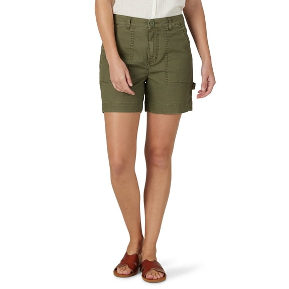 Lee Women's High Rise Non Denim Dungaree Short