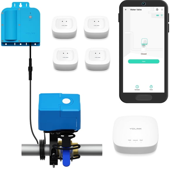Kit inteligente de protección contra fugas de agua, versión YoLink X3