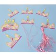 thumbnail image 3 of Piezas Cinta Papel Atado Sombrero de Cumpleaños Cinta para El Cabello Princesa Party Costume Accesorios yotijar Tiara de la corona de Unicornio de papel, 3 of 10