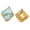 Light blue, variant on 2PCS Stainless Steel Retro Eye Shaped Pendants With Colorful Drip Oil Design For Jewelry Crafting