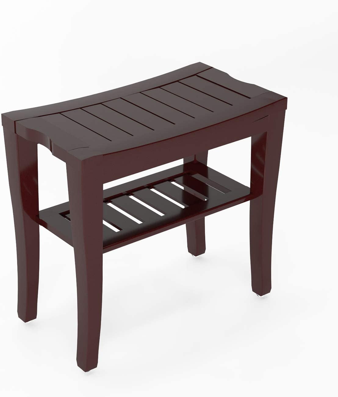 Soges Wood Bathroom Bench Bamboo Shower Stool Nonslip Waterproof