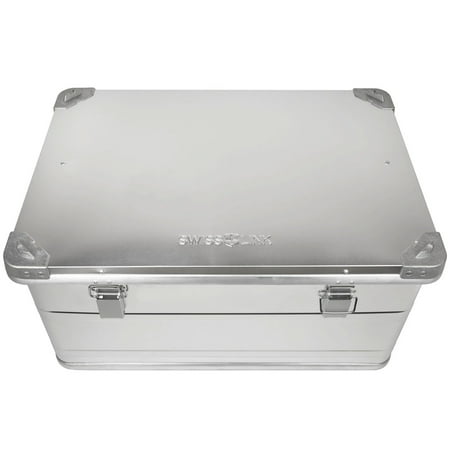 UPC: 0856460005280 | Swiss Link Custom Industrial Aluminum Storage Box  Silver  Medium