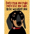 thumbnail image 2 of Oliphant, Ginger 12x14 Black Ornate Wood Framed with Double Matting Museum Art Print Titled - Dachshund Every Meal You Make, 2 of 4