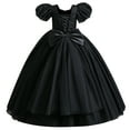 thumbnail image 2 of IBTOM CASTLE Flower Girls Sequin Lace-up Bow Dress for Kid Wedding Bridesmaid Pageant Party Formal Long Gown Communion Tulle Dresses 9-10 Years Black, 2 of 8