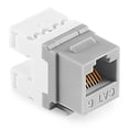 thumbnail image 2 of NavePoint 180 Degree Cat6 Keystone Jack, RJ45 Ethernet Connector, Type 110, Gray 25-Pack, 2 of 5