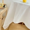 thumbnail image 3 of White Rectangular Cotton Tablecloths Washable Wedding Party Kitchen Dining Living Room Birthday Tabletop Decoration Table Covers, 3 of 5