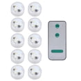 thumbnail image 1 of Juego de 10 velas LED redondas impermeables con control remoto sumergible (blanco cálido), 1 of 14