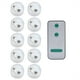 thumbnail image 1 of Juego de 10 velas LED redondas impermeables con control remoto sumergible (blanco cálido), 1 of 14