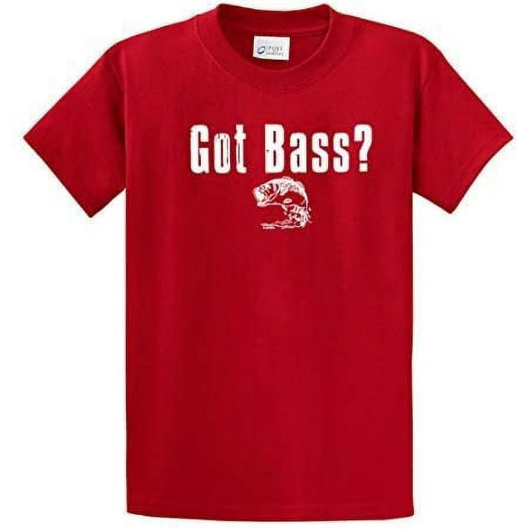 Got Bass T-shirt Got Bass? Fishing Fisherman Fish Tee Small Large Mouth  Outdoors Lake Boat-Red-Small 