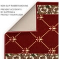 thumbnail image 4 of Custom Size Runner Rug Fleur De Lis French Design Red Color 26 or 31 inch Wide Pick Your Length Non-Slip Rubber Backing Stair Runner, 4 of 6