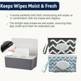 thumbnail image 3 of Distributeur de Lingettes avec 2 Pcs Porte-Lingettes Portable Rechargeable, Grande Boîte Porte-Lingettes Réutilisable Étui à Lingettes Jetable Contenant de Lingettes pour Salle de Bain pour Animal de Compagnie Garderie Cuisine Bureau Comptoir (Gris-Blanc), 3 of 6