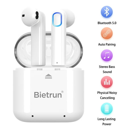 Wireless Bluetooth Earbuds, Bietrun Update Bluetooth 5.0 Wireless Headphones Deep Bass Bluetooth Earphones Headset with Built-in Mic Earphones for iPhone/Android Cell Phone