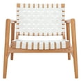 thumbnail image 2 of Safavieh Bellona Mid-Century Leather and Sungkai Wood Dining Arm Chairs, White/Natural, 2 of 6
