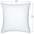 thumbnail image 2 of 24" x 24" Throw Pillow – White: 1 PCS Luxurious Premium Microbead Pillow With 85/15 Nylon/Spandex Fabric. Forever Fluffy, Outstanding Beauty & Support. Silky, Soft & Beyond Comfortable, 2 of 7