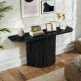 thumbnail image 5 of YOCWO 59" Long Black Console Table with Semicircular Table Leg, Big Fluted Base Sofa Table with Curved Edge Design for Entryway Hallway Living Room, 5 of 6