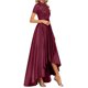 thumbnail image 4 of Puntoco Vestido De Encaje De Manga Corta Raglán Para Mujer Vestido Largo Vestido De Sirena Vestido De Manga Corta Con Cuello Redondo Burdeos Xl,Regalos Para Mujer Joven, 4 of 8